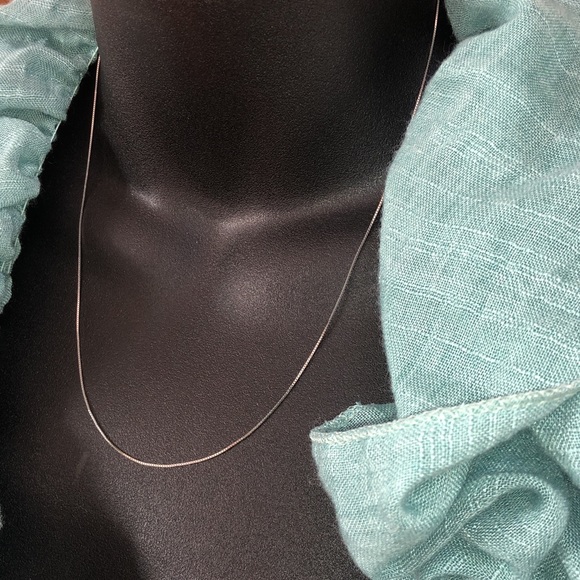 Solid 14K White Gold Necklace Neck Chain - Picture 3 of 10